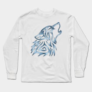 Tribal Howl Steel Long Sleeve T-Shirt